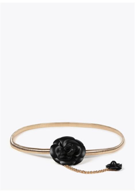 Cintura elasticizzata metallo fiori effetto LOLA CASADEMUNT | LS2506008NERO